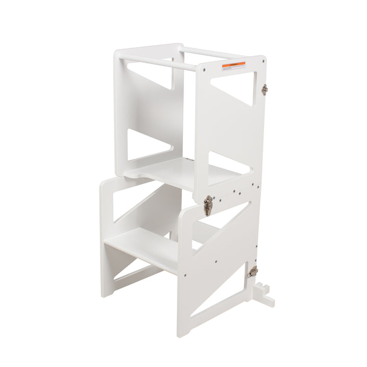 Childcare Wooden 2-in-1 Convertible Learning Tower With Desk Mode - White