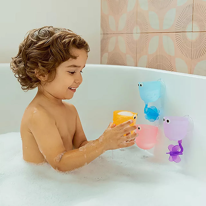 Munchkin Three Distinct Baby Bath Toy Falls For Scooping And Pouring For 12+ Months