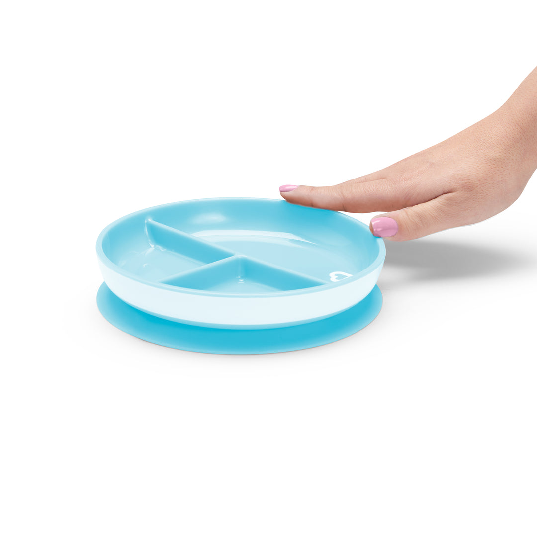 Munchkin Stay Put Suction Baby Plate 1PK Randomly Selected Assorted Colours