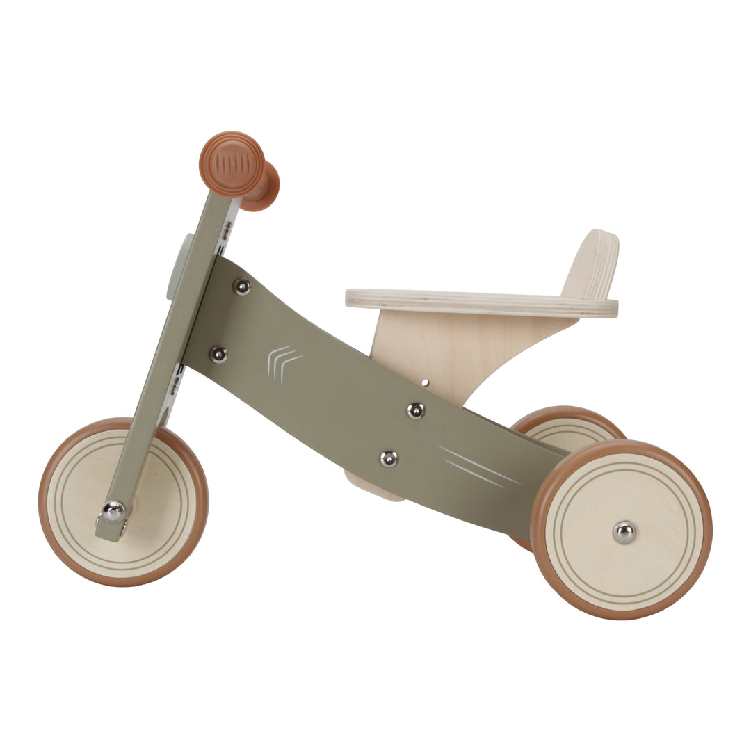 Little Dutch Wooden Tricycle With Rubber Handles - Olive