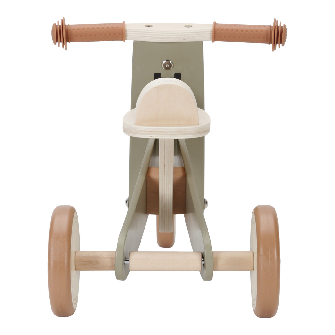 Little Dutch Wooden Tricycle With Rubber Handles - Olive