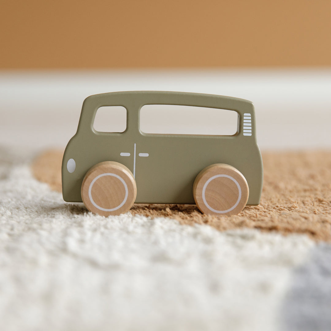 Little Dutch Wooden Driveable Van With Solid Wooden Wheels