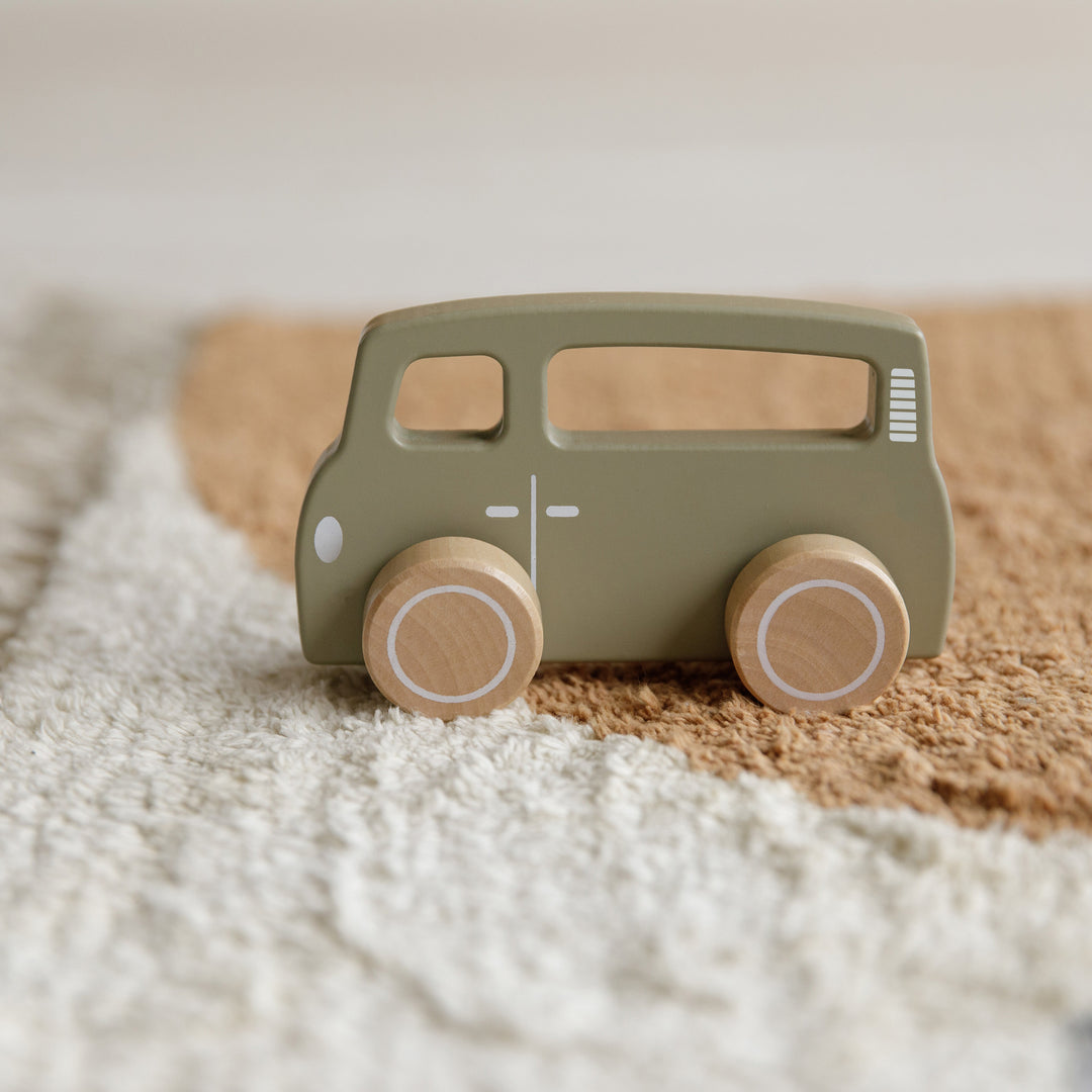 Little Dutch Wooden Driveable Van With Solid Wooden Wheels