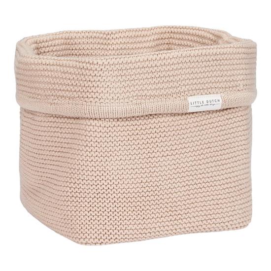 Little Dutch Knitted Storage Basket Nursery Organiser - Small - Beige