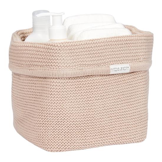 Little Dutch Knitted Storage Basket Nursery Organiser - Small - Beige