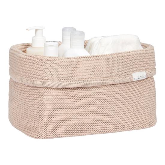 Little Dutch Knitted Storage Basket Nursery Organiser - Large - Beige