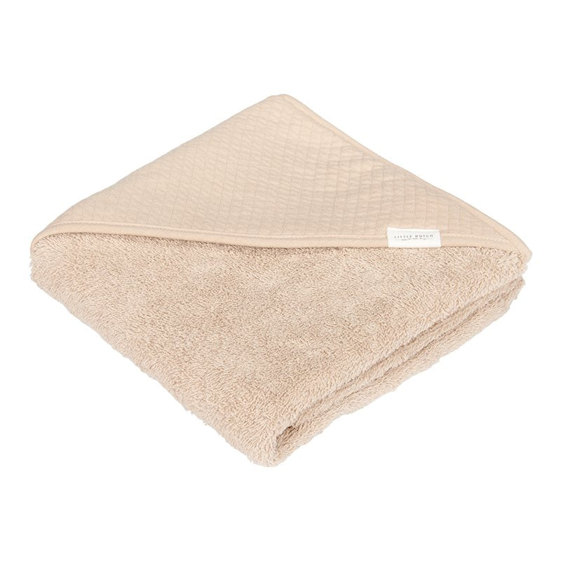 Little Dutch Hooded Bath Towel & Wrap - Pure Beige