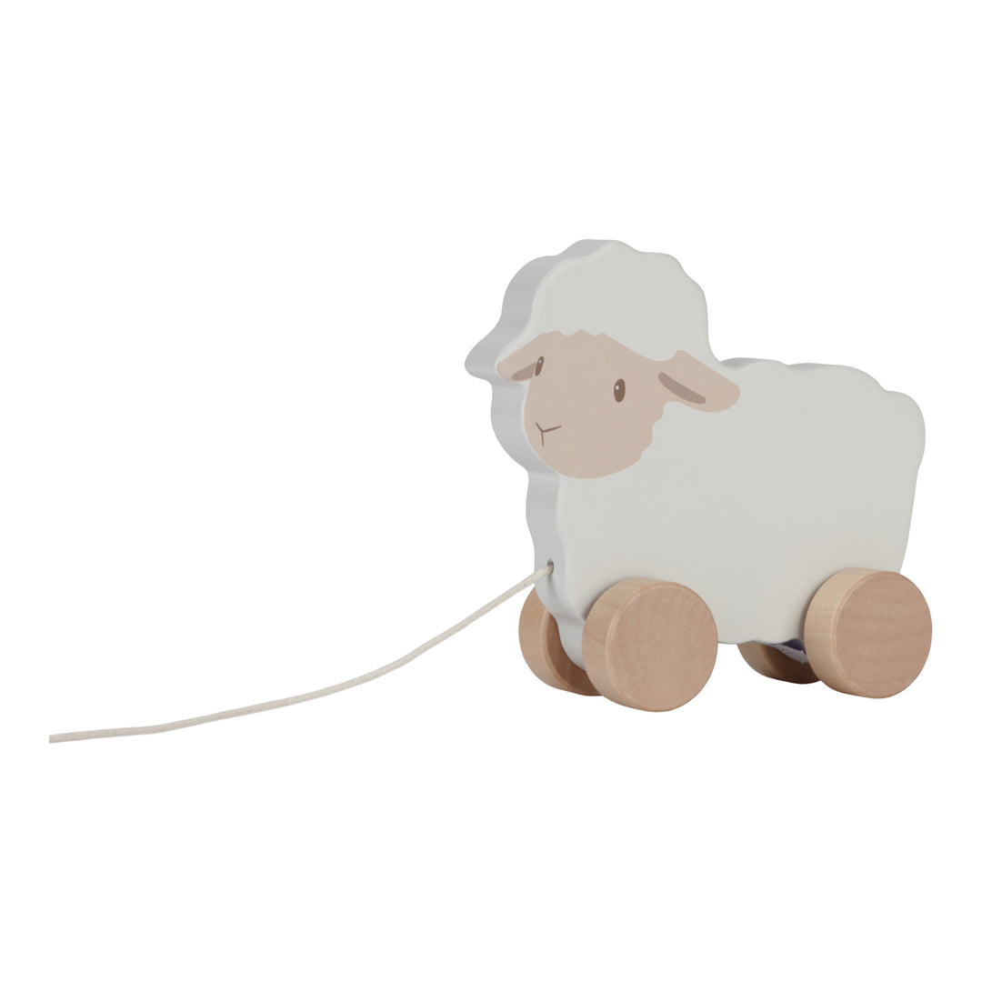 Little Dutch Little Farm Pull Along Wooden Sheep Toy