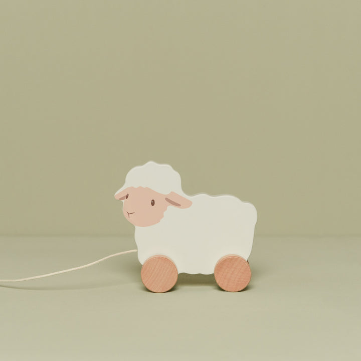 Little Dutch Little Farm Pull Along Wooden Sheep Toy