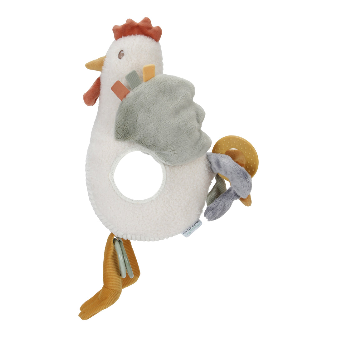 Little Dutch Little Farm Activity Chicken 25cm Plush Baby Toy