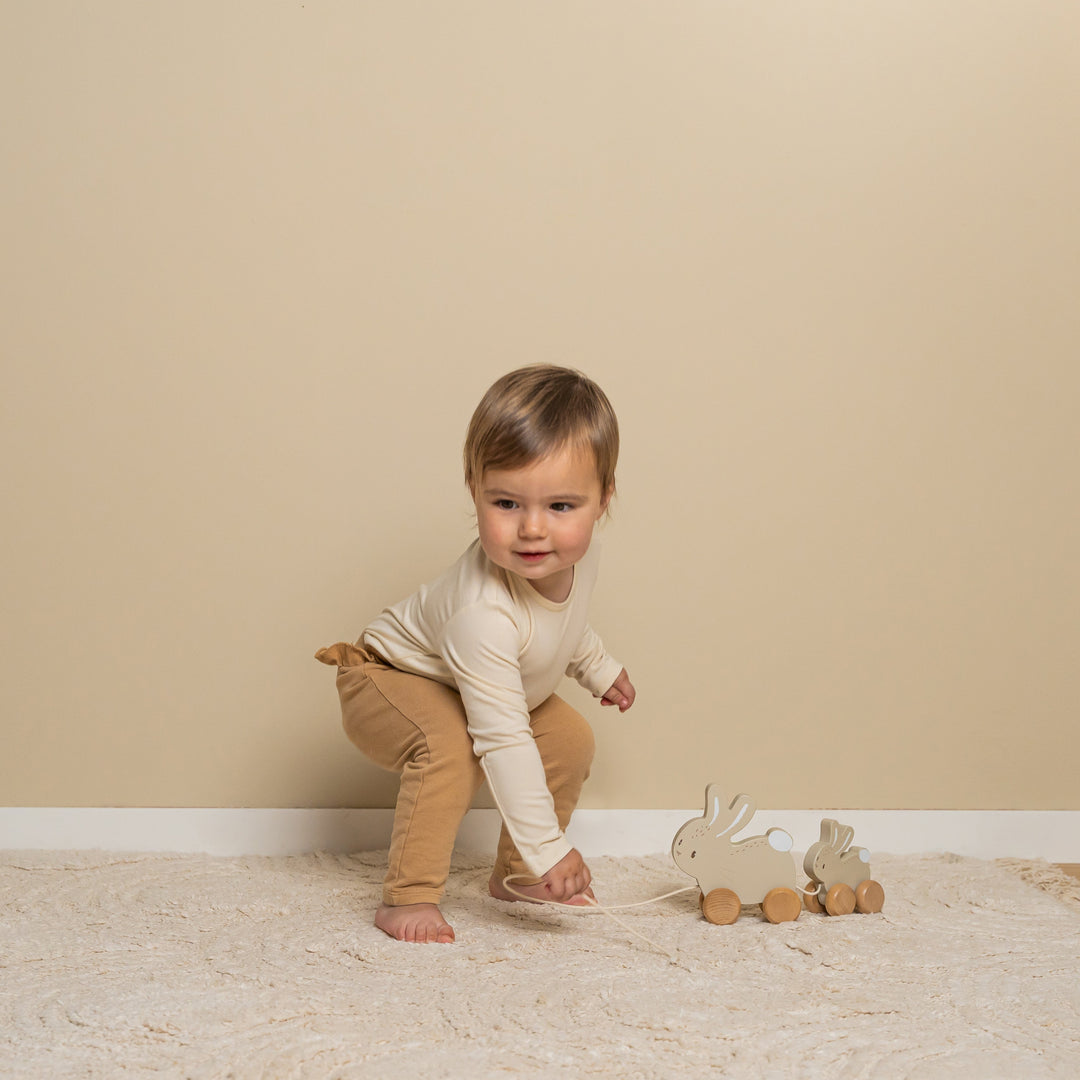 Little Dutch Baby Bunny Pull Along Wooden Bunnies