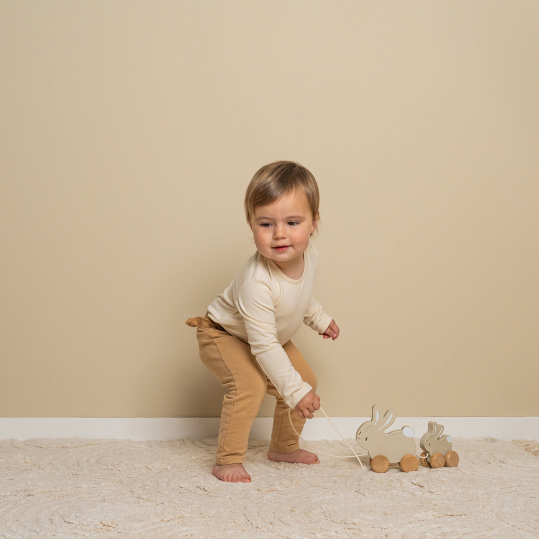 Little Dutch Baby Bunny Pull Along Wooden Bunnies