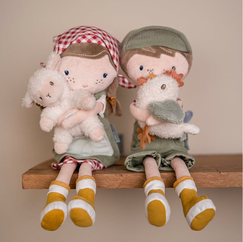 Little Dutch Plush Cuddle Doll Farmer Rosa With Sheep 25cm Baby Toy